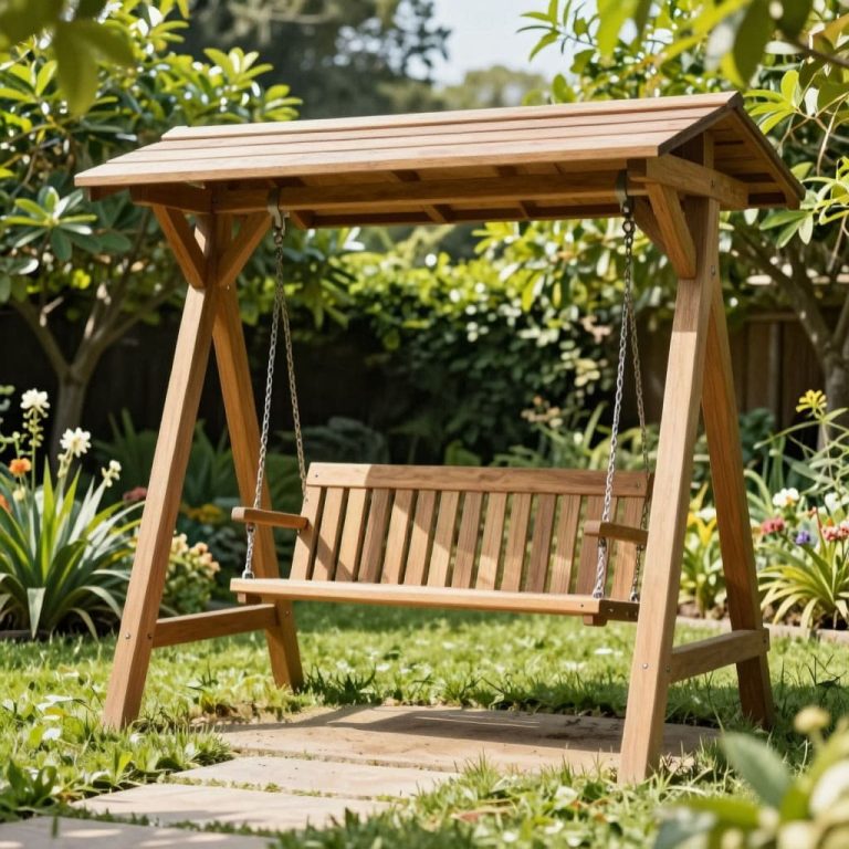 Садовые качели с навесом